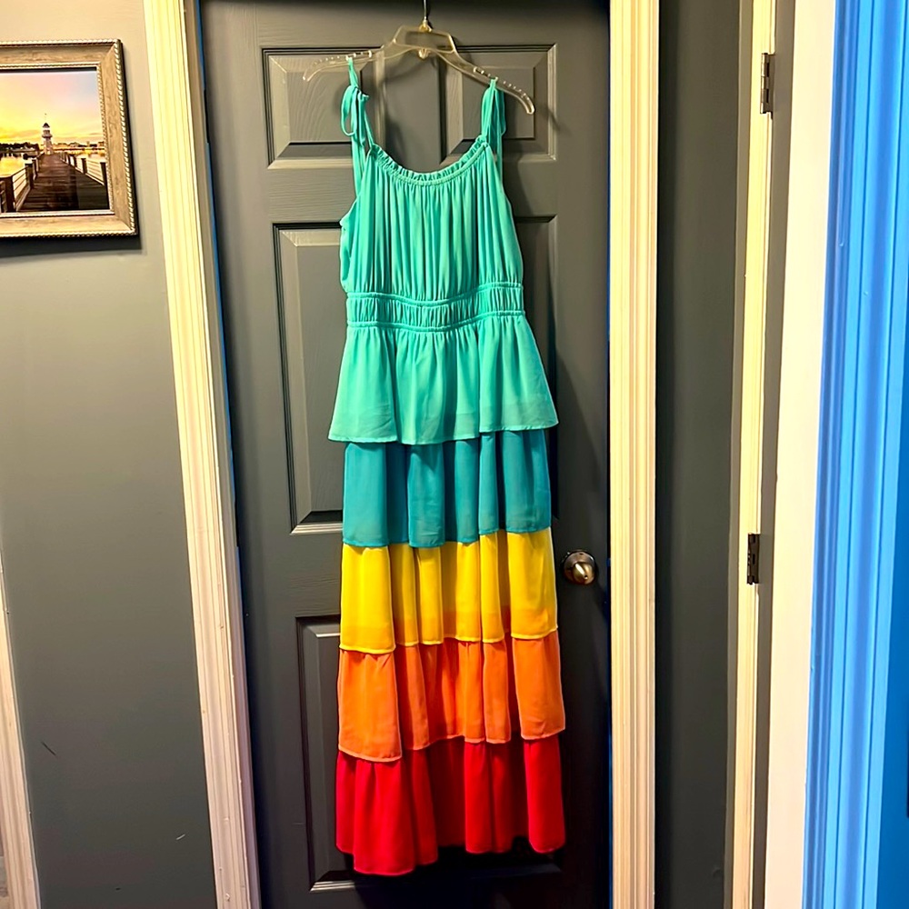 Rainbow colored dress